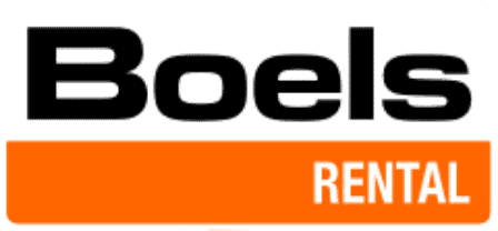Boels rental logo in black, white and orange