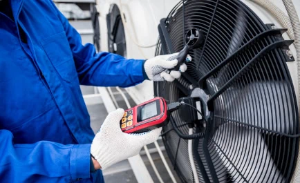 Indoor Air Quality Testing on a commercial hvac system