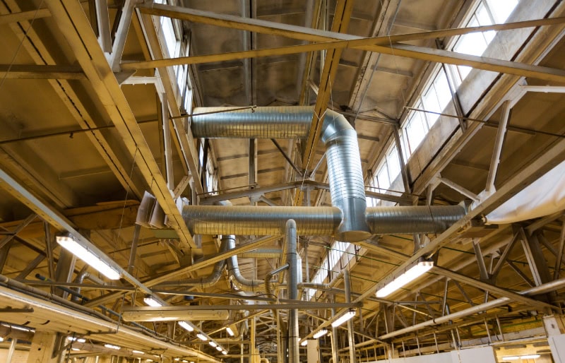 Industrial ductwork pipes
